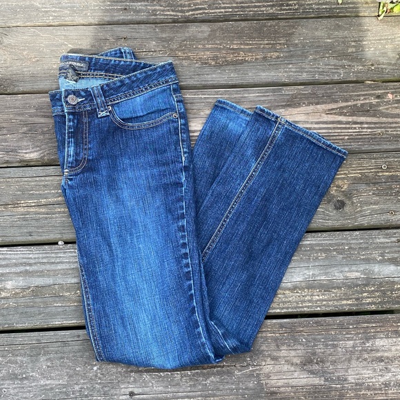 Banana Republic jeans button pockets size 6 straight leg mid-rise - Picture 5 of 12